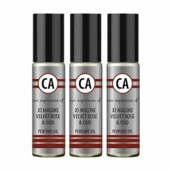 Flash Sale 🛒 CA Perfume And Essential Oils 3 Pcs Impression Of JO Malone Velvet Rose Oud (More Than Cologne For 👩 Women/for Men) Travel Size (0.3 Fl Oz) X 3 Roll On 🌟