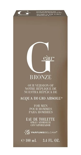 Outlet π PB ParfumsBelcam G Eau Bronze, Our Version Of Acqua Di Gio Absolu, Eau De Toilette Spray, 3.4 Fl Oz π 3 Outlet π PB ParfumsBelcam G Eau Bronze, Our Version Of Acqua Di Gio Absolu, Eau De Toilette Spray, 3.4 Fl Oz π - Image 3